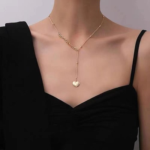 Korean Simple Clavicle Chain Temperament Stainless Steel  Necklace
