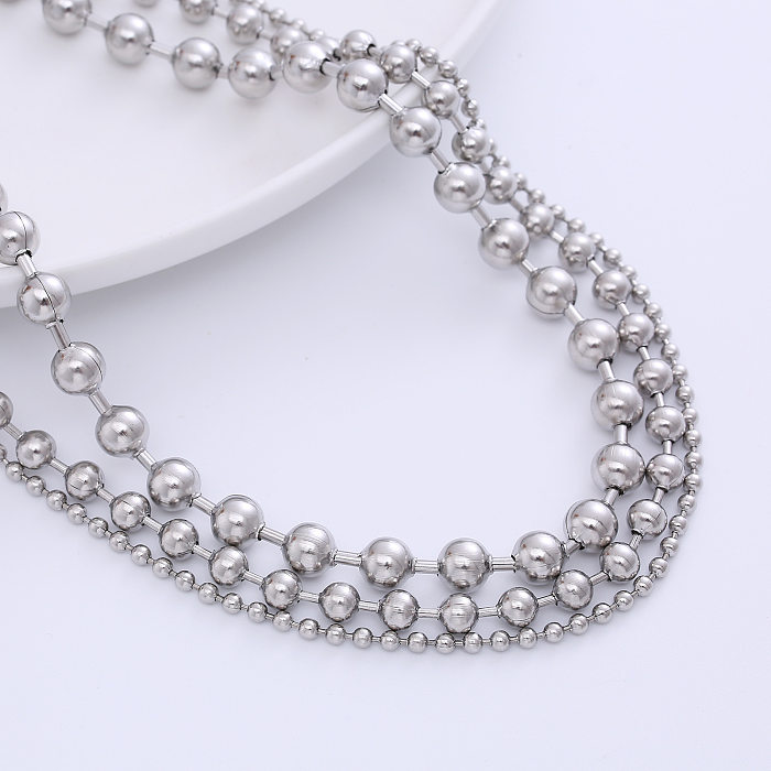 Fashion Solid Color Stainless Steel  Necklace 1 Piece