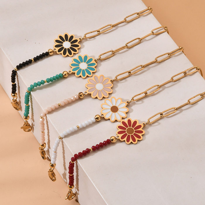 Bohemian Flower Stainless Steel Bracelets
