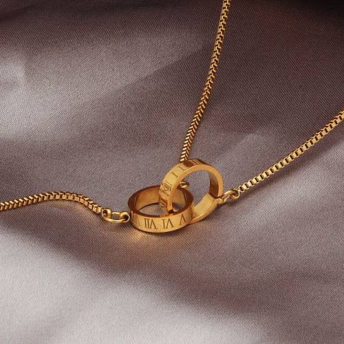 Casual Elegant Modern Style Solid Color Stainless Steel  Necklace