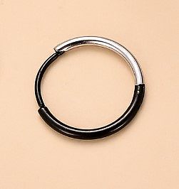 Simple Style Round Stainless Steel  Plating Hoop Earrings 1 Piece