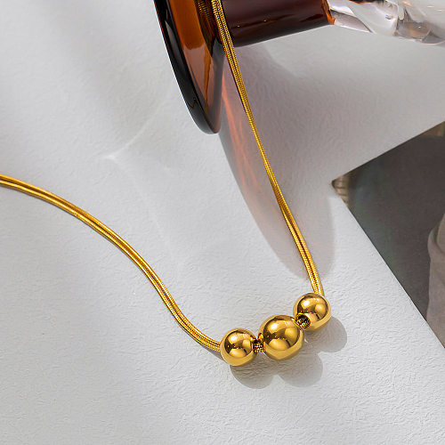 Elegant Solid Color Stainless Steel Plating Necklace