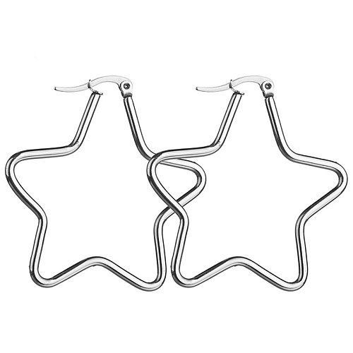 Titanium&Stainless Steel  Fashion Geometric Earring  (30mm) NHHF0942-30mm
