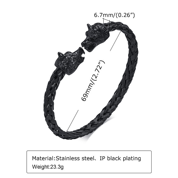 Punk Animal Stainless Steel Cuff Bracelets