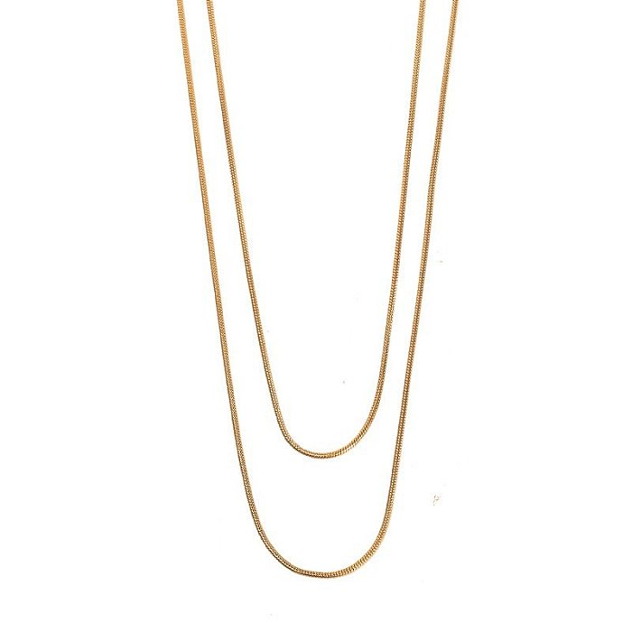 Einfache U-förmige Halskette aus Edelstahl, 1 Stück