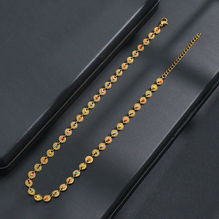 Modische geometrische Halskette aus Edelstahl mit Überzug aus Edelstahl
