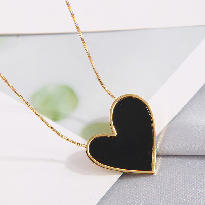 Simple Style Star Heart Shape Stainless Steel Pendant Necklace