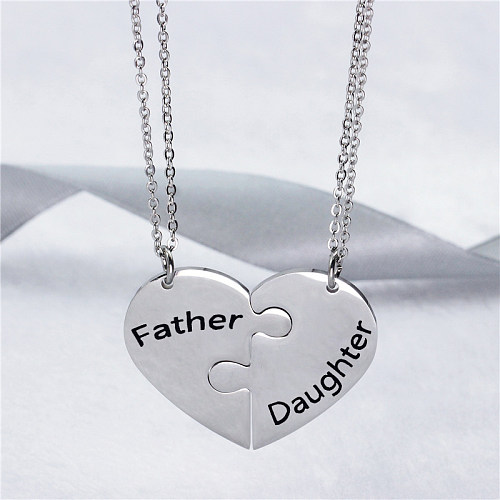 Simple Style Letter Stainless Steel  Pendant Necklace In Bulk