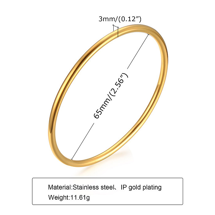 Großhandel: Eleganter, geometrischer Zirkon-Armreif aus Edelstahl mit 18-karätigem Goldüberzug