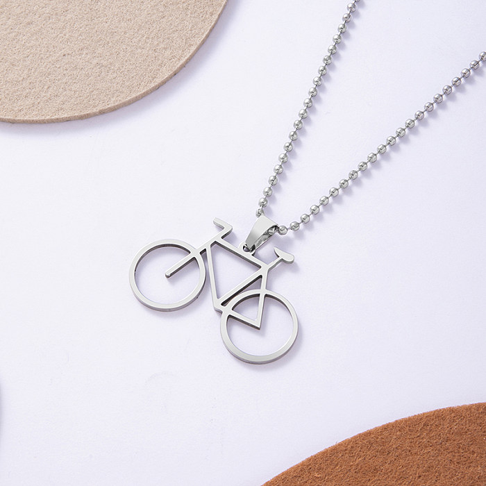 Collar pendiente del acero inoxidable de la bicicleta de los deportes del estilo simple al por mayor