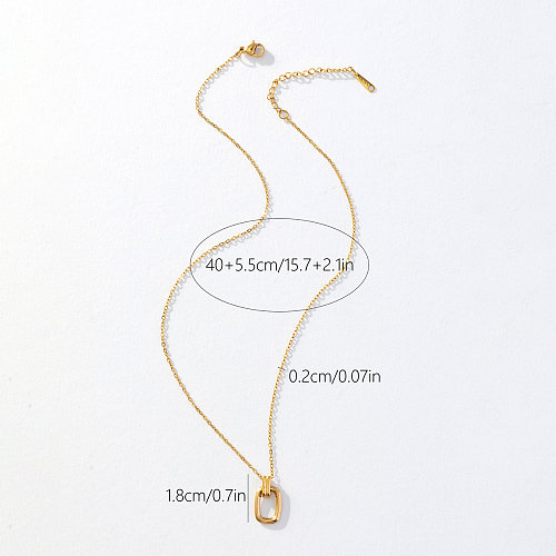 Simple Style Classic Style Artistic Geometric Stainless Steel Pendant Necklace