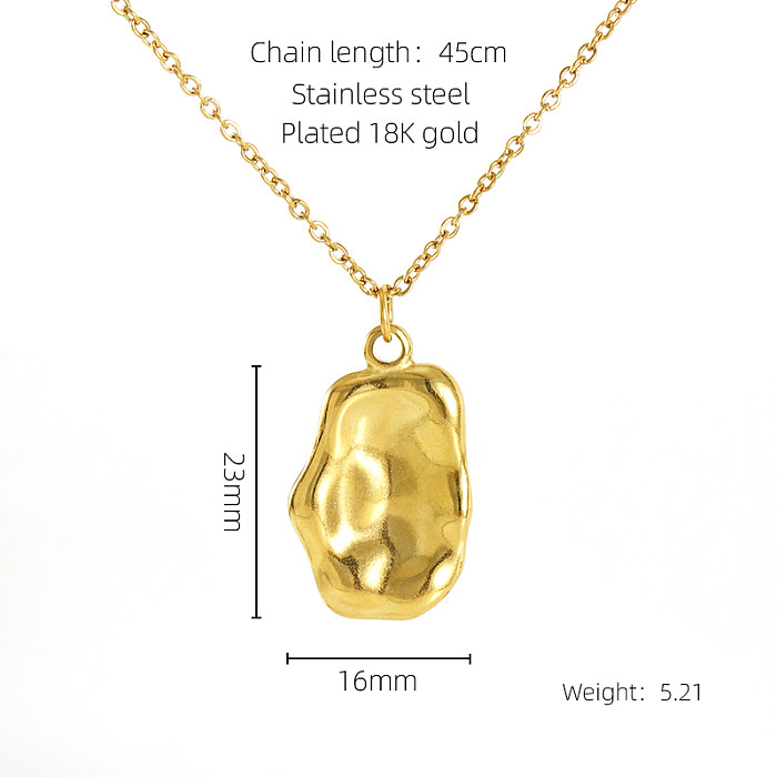 الجملة عارضة الصلبة اللون الفولاذ المقاوم للصدأ 18K الذهب مطلي قلادة قلادة