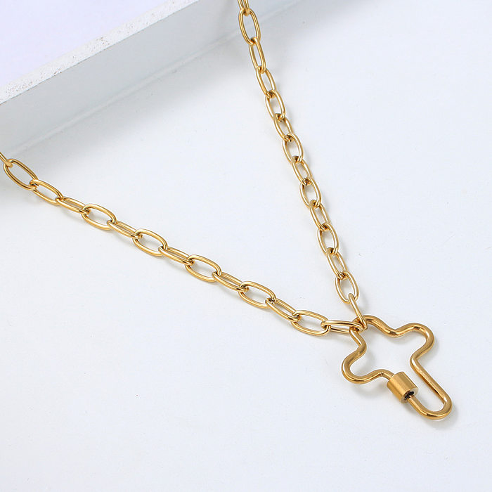 INS Style Geometric Stainless Steel  Stainless Steel Plating Pendant Necklace