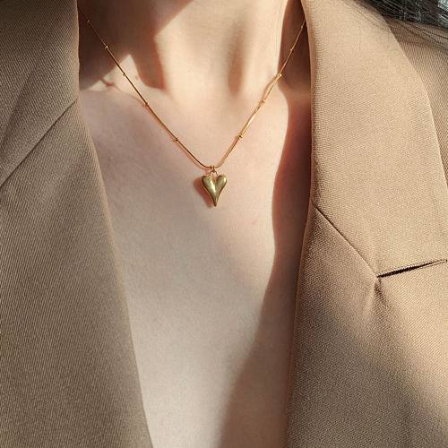 Frische Liebe Gold Halskette Luxus Nische einfache Mode Schlüsselbeinkette