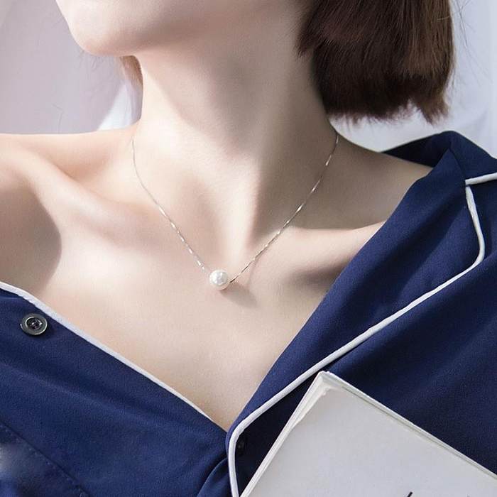 Elegant Heart Shape Bow Knot Alloy Stainless Steel Plating Inlay Zircon Pendant Necklace