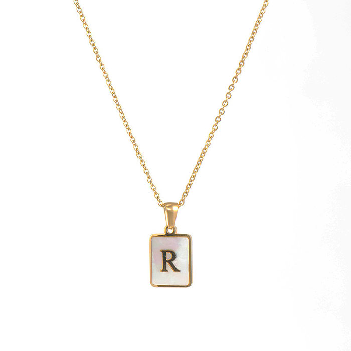 Unisex Fashion Letter Stainless Steel  Other Necklace Letters Plating Metal Artificial Pearls Stainless Steel  Necklaces