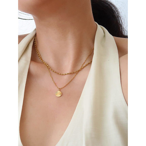 Simple Style Star Stainless Steel Plating Pendant Necklace