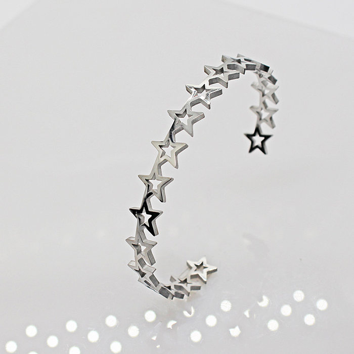 Fashion Star Stainless Steel Hollow Out Bangle