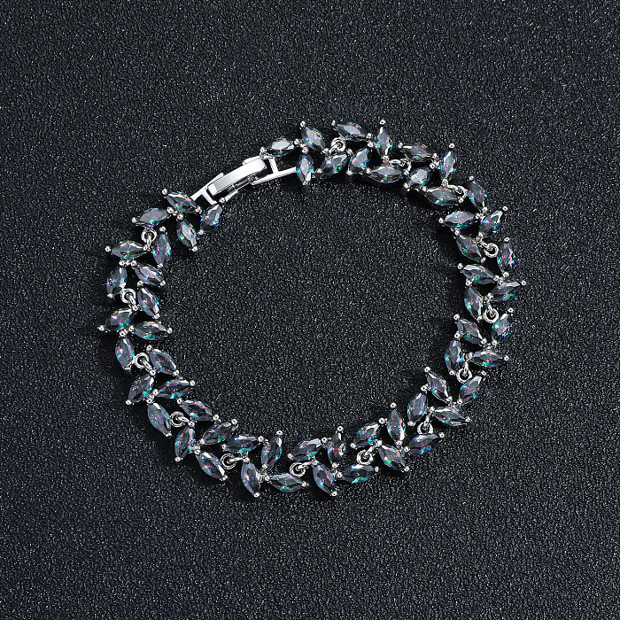 Wholesale Shiny Round Square Titanium Steel Rhinestones Bracelets