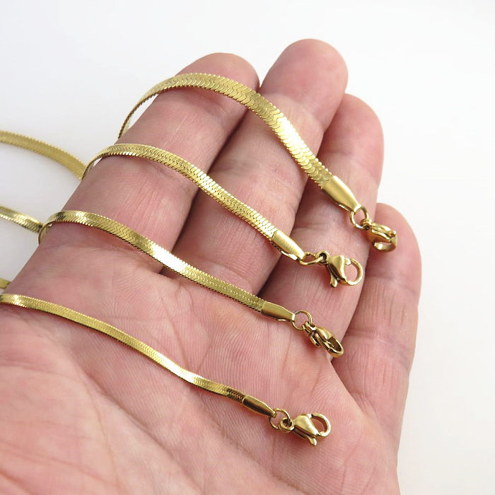 Bracelets de placage en acier titane géométrique de style simple 1 pièce