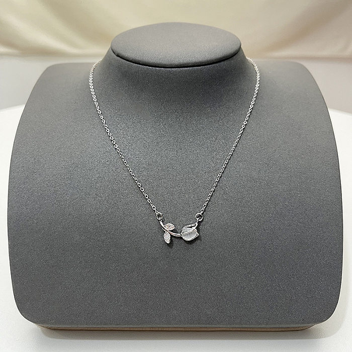 Collier avec pendentif en forme de lettre douce, nœud papillon, placage en acier inoxydable, incrustation de pierres précieuses artificielles