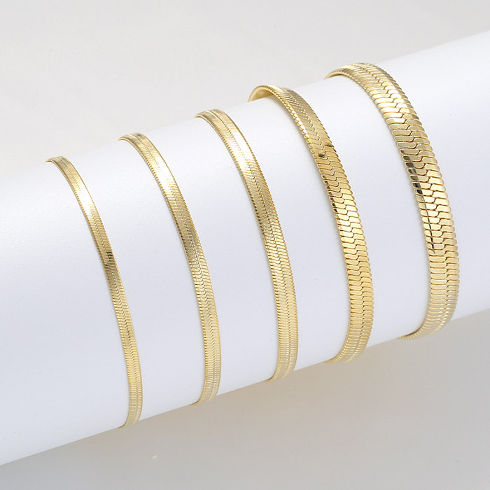Bracelets plaqués or 18 carats en acier inoxydable géométrique élégant en gros