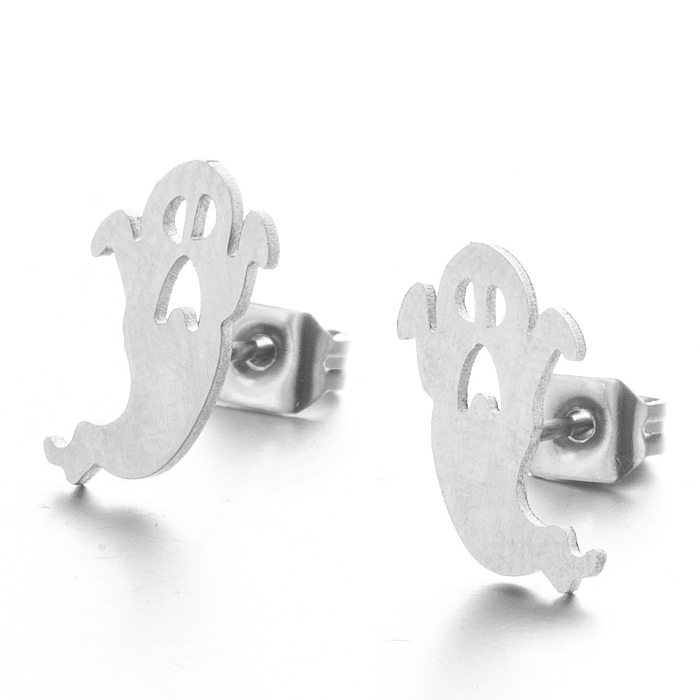 Cute Brushed Little Ghost Smooth Earrings Wholesale