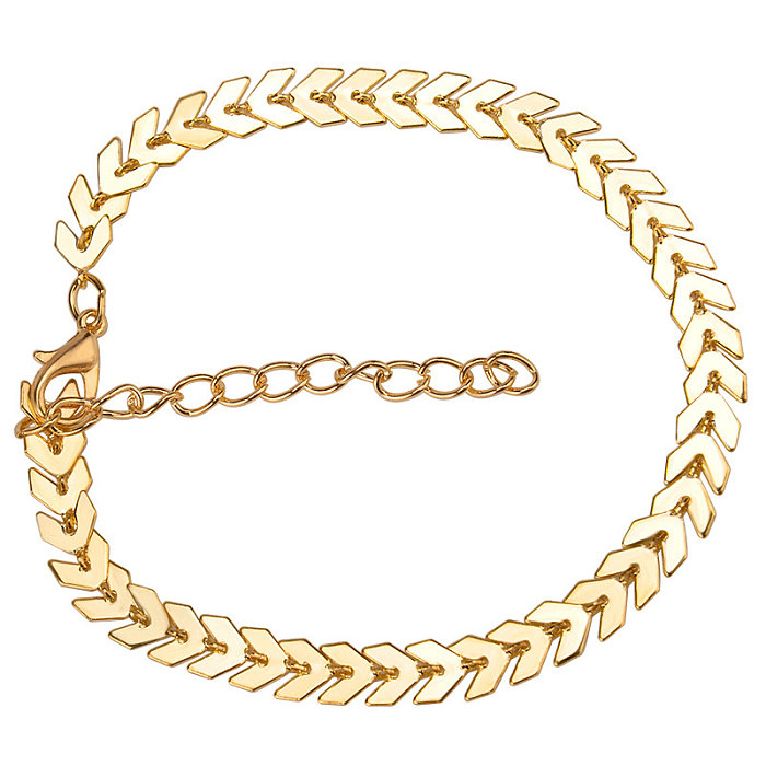 Elegante estilo simples geométrico de aço inoxidável metal cobre incrustações strass zircão 18k banhado a ouro banhado a prata pulseiras