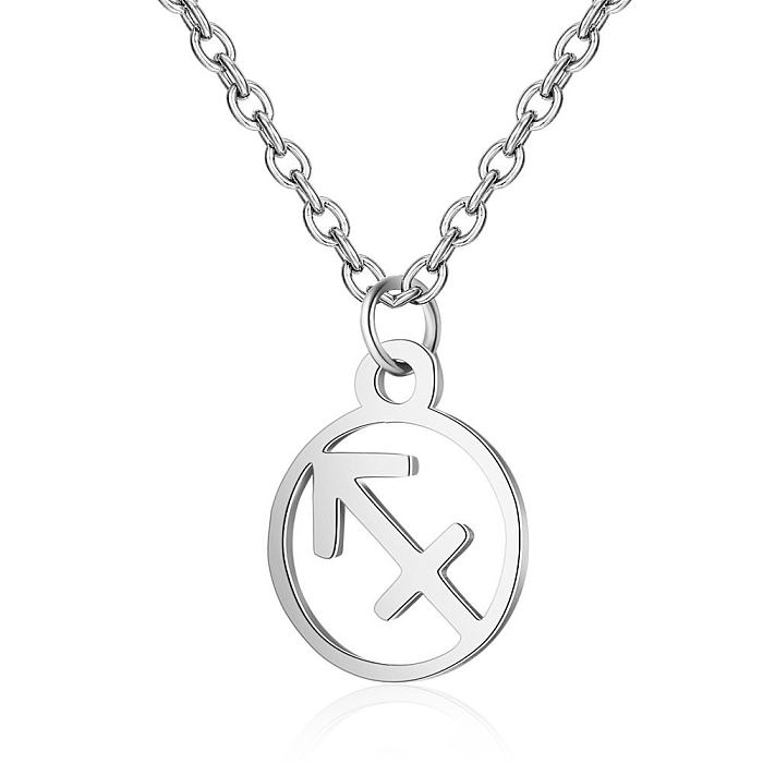 Fashion Constellation Stainless Steel  Stainless Steel Plating Pendant Necklace