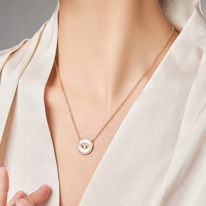 Elegant Pearl Stainless Steel  Pendant Necklace