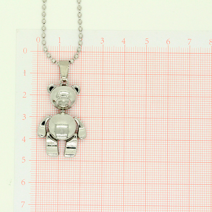 Simple Style Bear Stainless Steel  Necklace Plating Stainless Steel  Necklaces