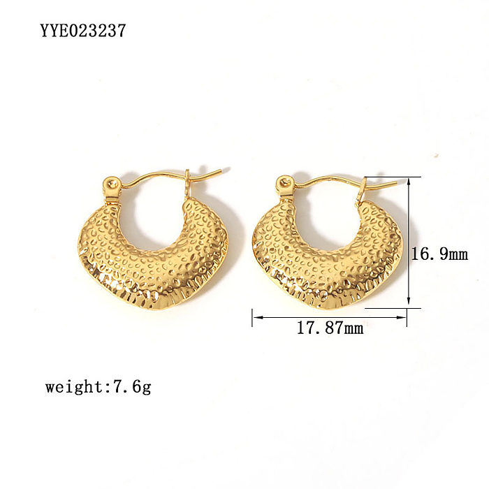 1 Pair Retro Modern Style Geometric Plating Stainless Steel  18K Gold Plated Earrings