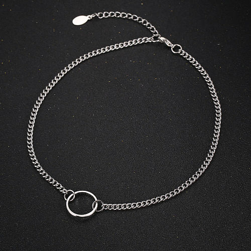 Vintage Style Punk Simple Style Geometric Stainless Steel Necklace In Bulk