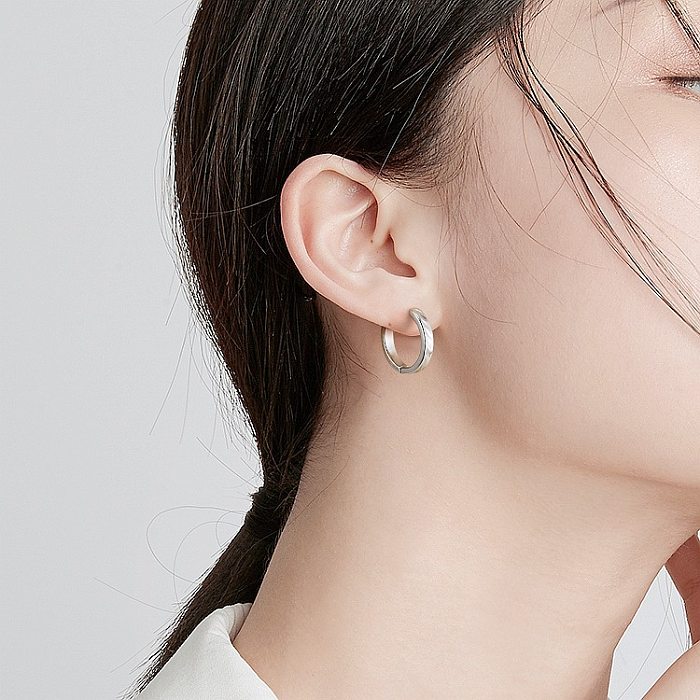 Nova moda de aço inoxidável clipe de orelha sarja esculpida brincos de aço inoxidável