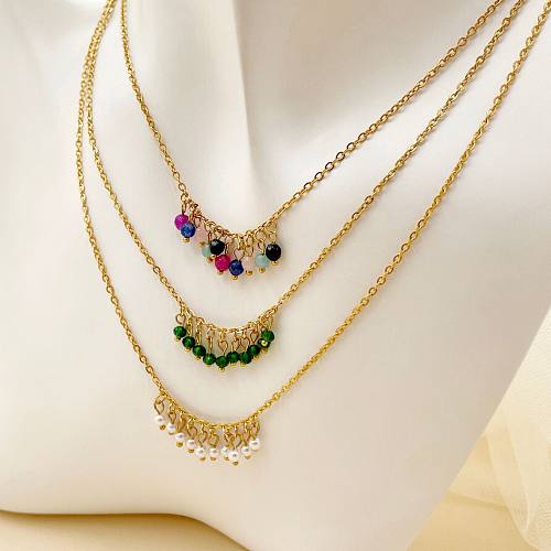 Fashion Geometric Stainless Steel  Plating Necklace 1 Piece