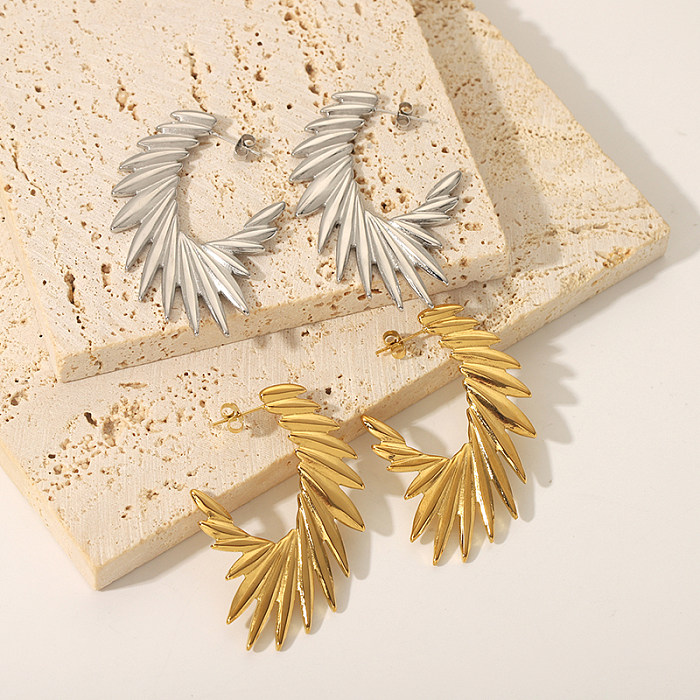 1 Pair Simple Style Wings Plating Stainless Steel  18K Gold Plated Ear Studs