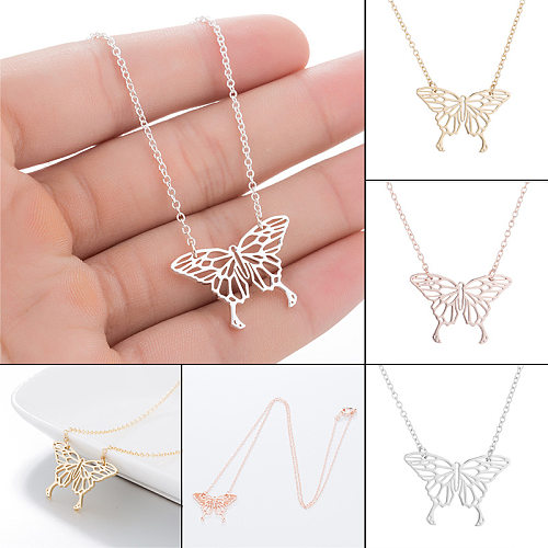 Simple Style Butterfly Stainless Steel  Plating Necklace