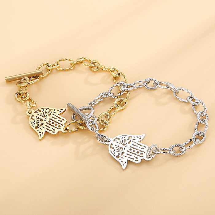 Stainless Steel Palm OT Buckle Bracelet Wholesale Jewelry jewelry