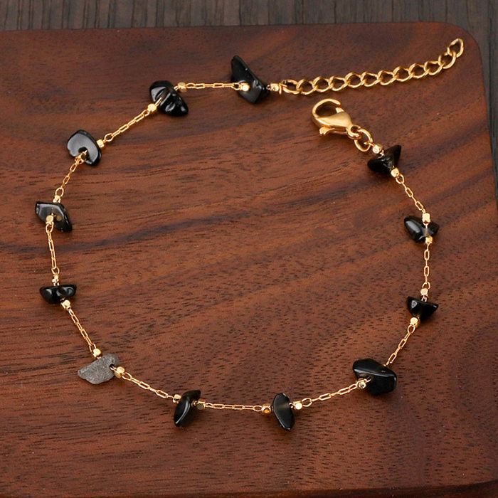 jewelry Wholesale Jewelry Simple Geometric Colorful Gravel Stainless Steel Bracelet