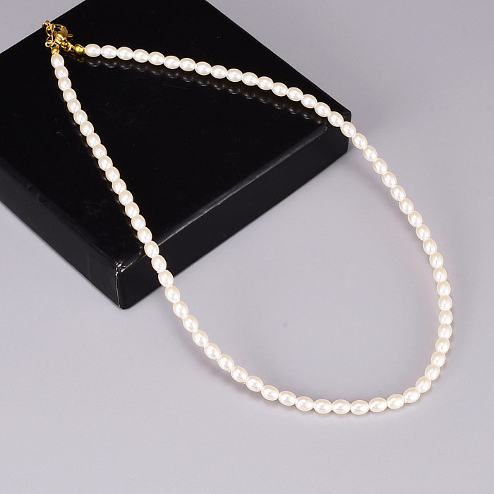 Chaîne de clavicule en acier inoxydable à perles simples