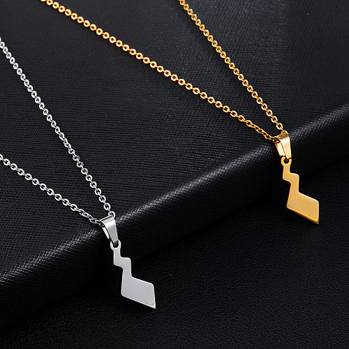 Casual Streetwear Lightning Stainless Steel  Pendant Necklace
