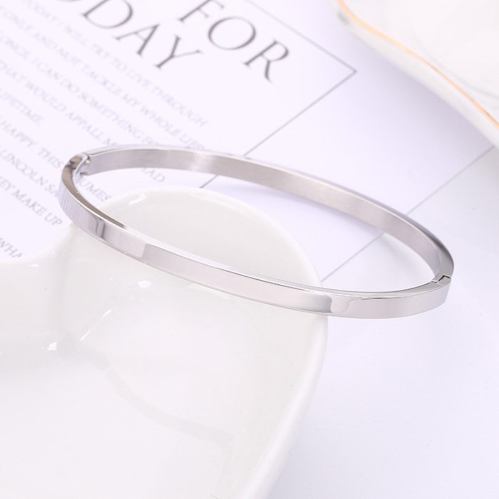 Wholesale Basic Solid Color Stainless Steel Bangle