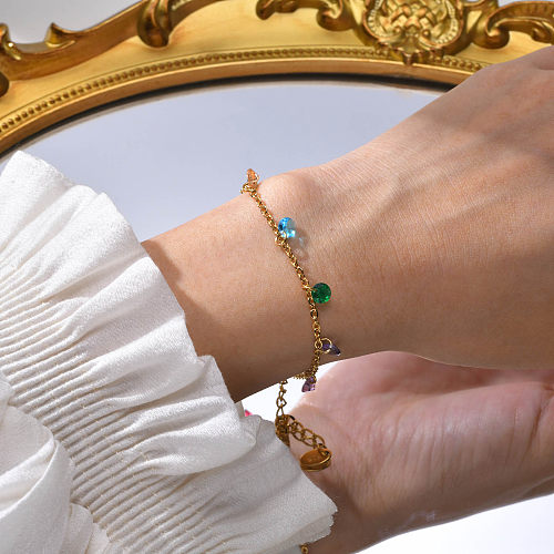 Elegante Damen-Armbänder aus vergoldetem Edelstahl mit geometrischem Muster