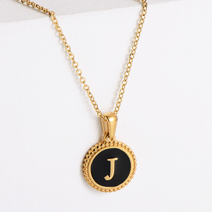 Fashion Letter Stainless Steel  Plating Pendant Necklace