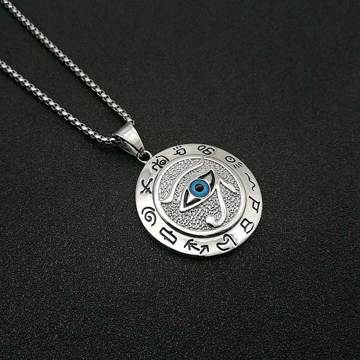 Fashion Eye Stainless Steel  Plating Pendant Necklace 1 Piece