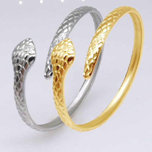 1 Piece Fashion Snake Titanium Steel Plating Bangle