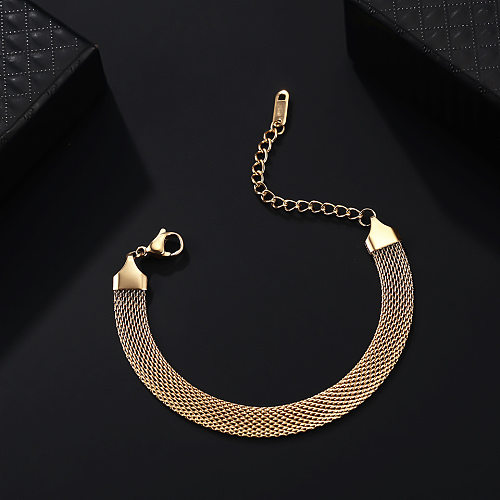 Bracelets de placage en acier titane géométrique à la mode