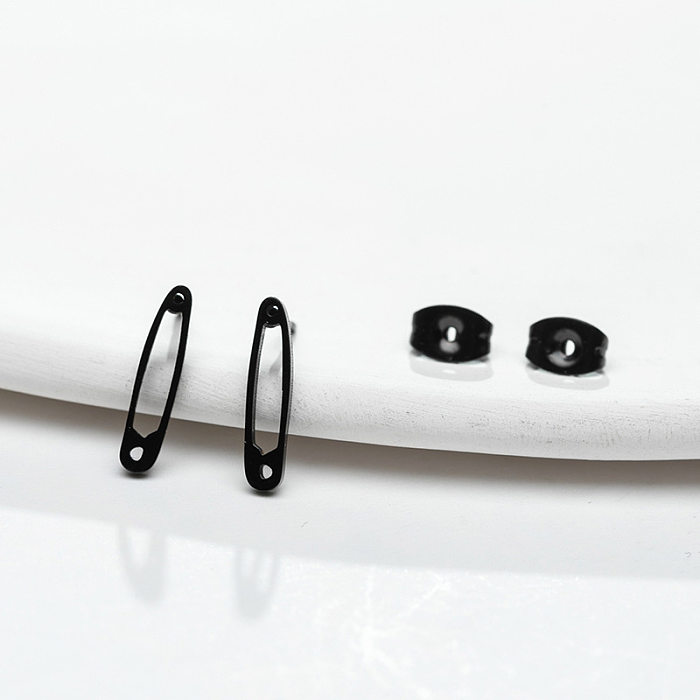 Einfache Ohrstecker aus Edelstahl mit Stiftbeschichtung, ohne eingelegte Edelstahlohrringe