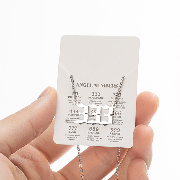 Retro-Buchstaben-Anhänger-Halskette mit Edelstahlbeschichtung, 1 Stück