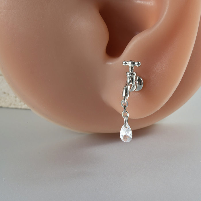 1 Piece Novelty Simple Style Faucet Plating Stainless Steel  Ear Studs